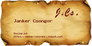 Janker Csongor névjegykártya