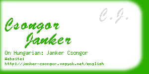 csongor janker business card